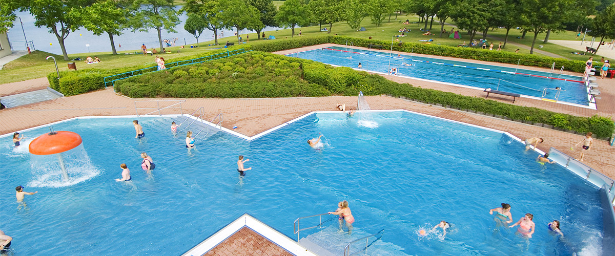25-meter swimming pool, adventure pool with giant slide, water mushroom, waterfall shower, and floor bubbler.