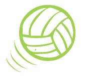 Icon bouncing green soccer ball